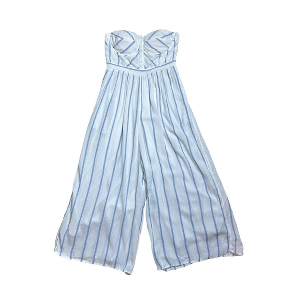 American Eagle Outfitters White Striped Wide Leg Jumpsuit | U.S. Woman’s Small - Picture 1 of 8